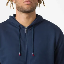 Felpa felpata con cappuccio e zip integrale uomo logo