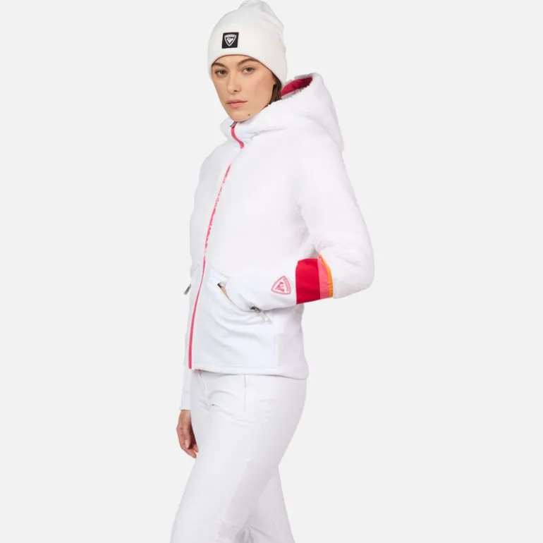Giacca in pile con cappuccio e zip integrale donna Wispile
