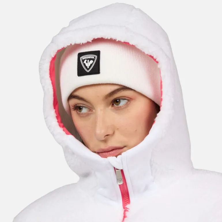 Giacca in pile con cappuccio e zip integrale donna Wispile