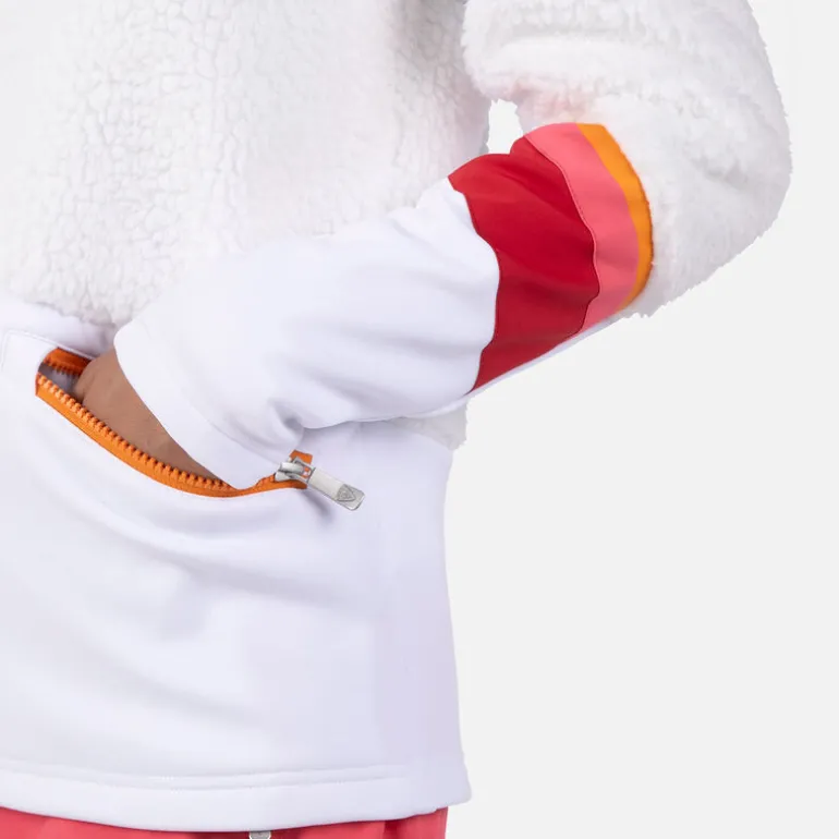 Giacca in pile con cappuccio e zip integrale donna Wispile