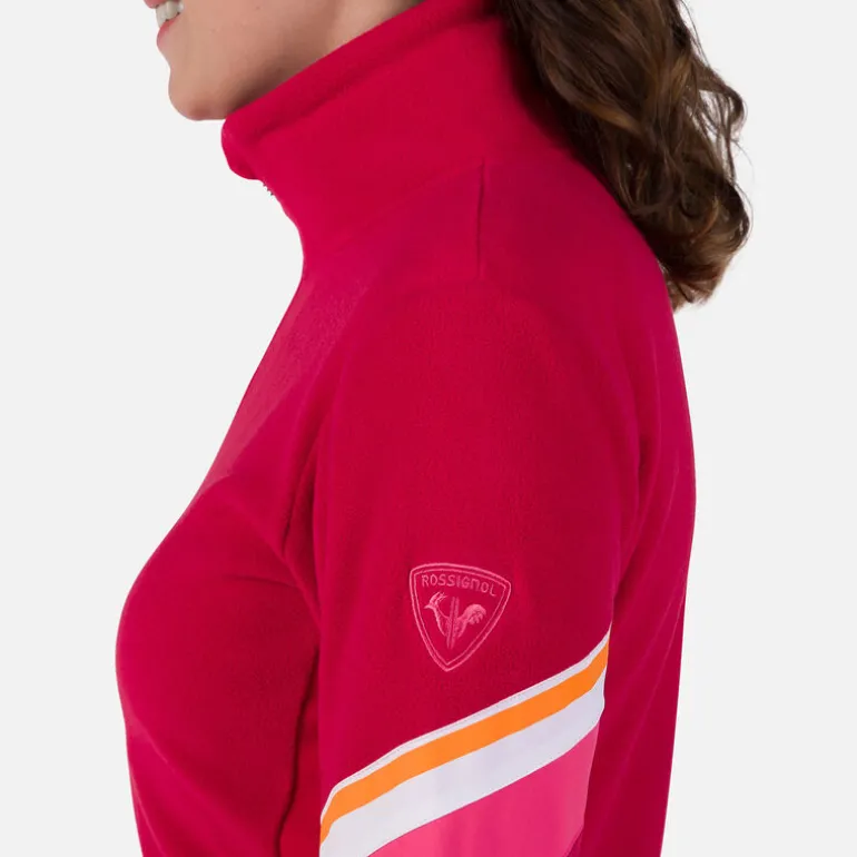 Giacca in pile donna con zip integrale Strawpile
