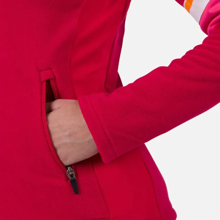 Giacca in pile donna con zip integrale Strawpile