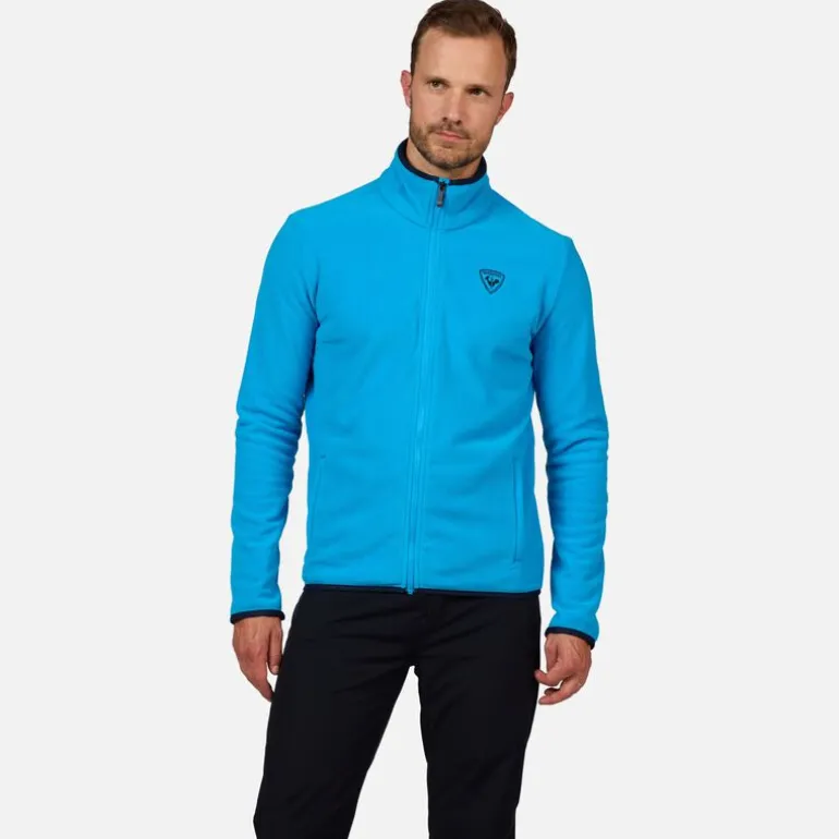 Giacca in pile uomo con zip integrale Strawpile