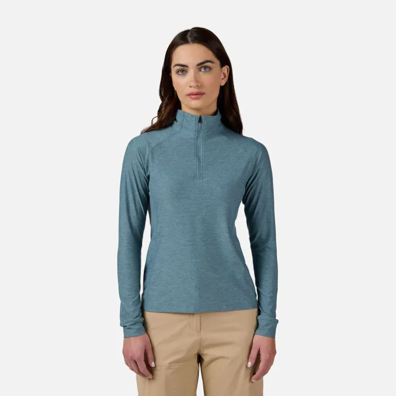 Maglia donna maniche lunghe con mezza zip Westweg