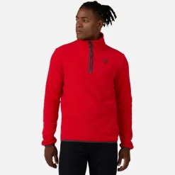 Maglia in pile con mezza zip uomo Strawpile
