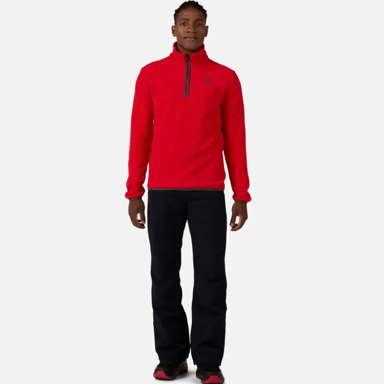Maglia in pile con mezza zip uomo Strawpile