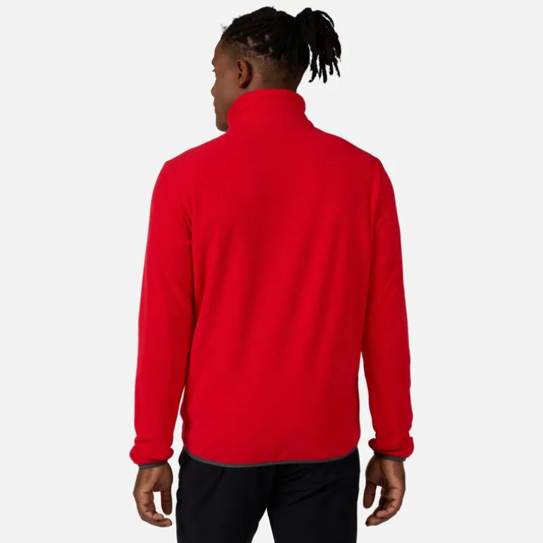 Maglia in pile con mezza zip uomo Strawpile