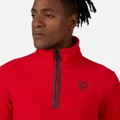 Maglia in pile con mezza zip uomo Strawpile