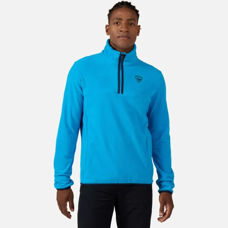 Maglia in pile con mezza zip uomo Strawpile