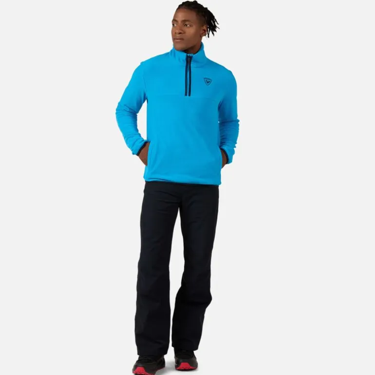 Maglia in pile con mezza zip uomo Strawpile