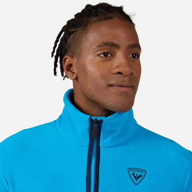 Maglia in pile con mezza zip uomo Strawpile