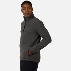 Maglia in pile con mezza zip uomo Strawpile