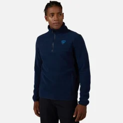 Maglia in pile con mezza zip uomo Strawpile