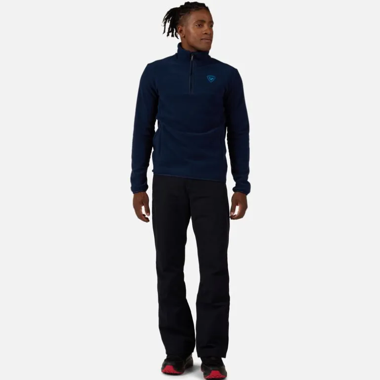 Maglia in pile con mezza zip uomo Strawpile
