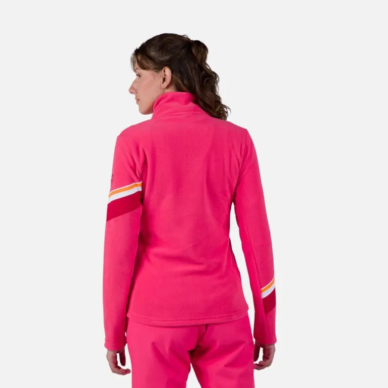 Maglia in pile donna con mezza zip Strawpile