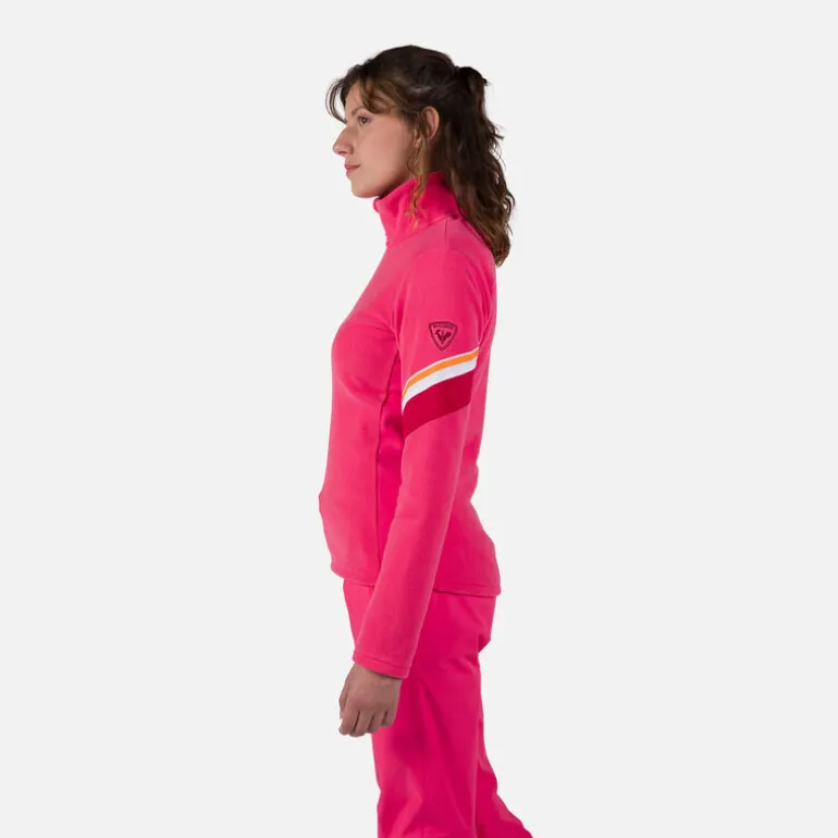 Maglia in pile donna con mezza zip Strawpile