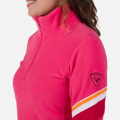 Maglia in pile donna con mezza zip Strawpile