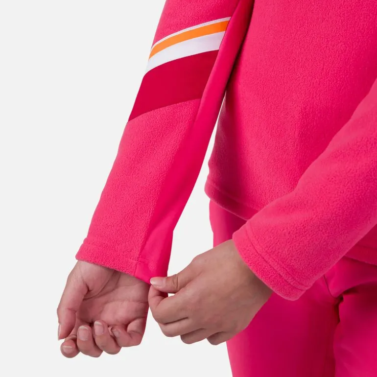 Maglia in pile donna con mezza zip Strawpile