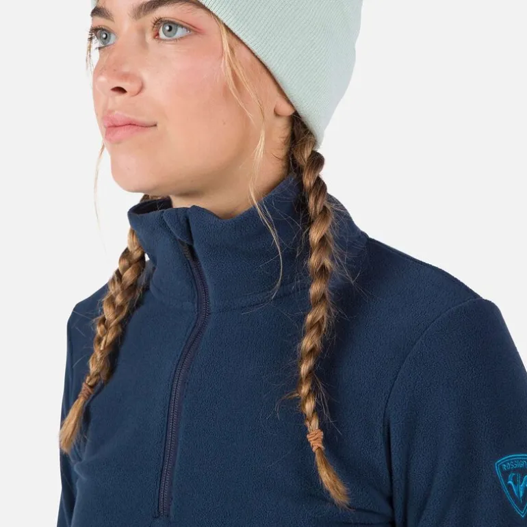 Maglia in pile donna con mezza zip Strawpile