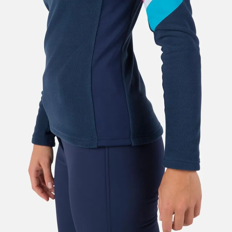 Maglia in pile donna con mezza zip Strawpile