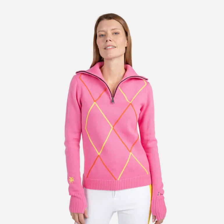 Maglione donna con mezza zip JCC