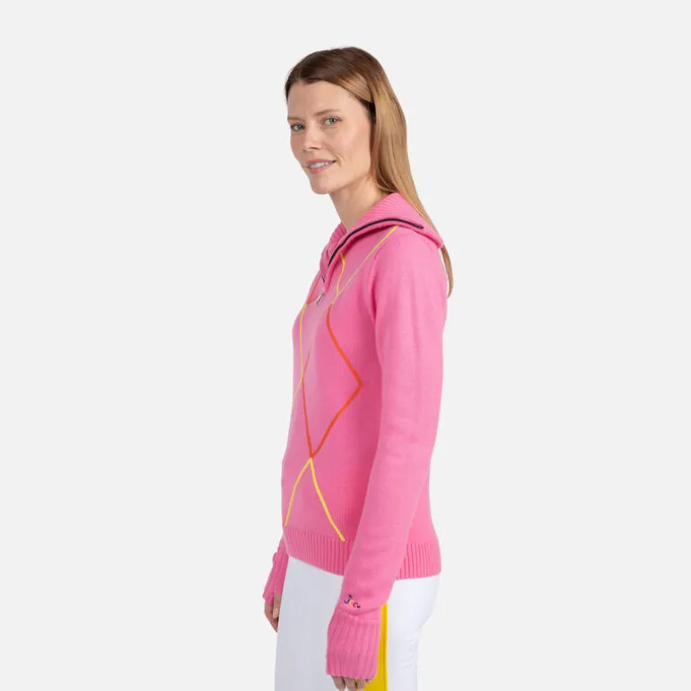 Maglione donna con mezza zip JCC