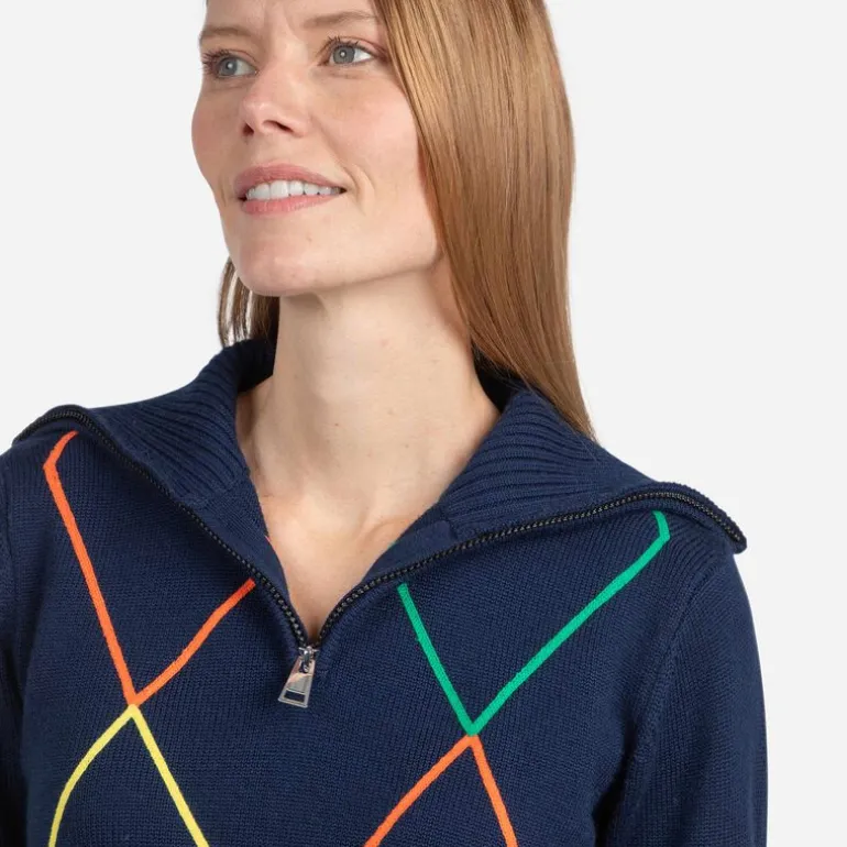 Maglione donna con mezza zip JCC